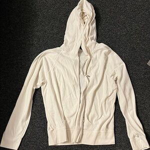 J. Crew Cream Zip-Up Hoodie